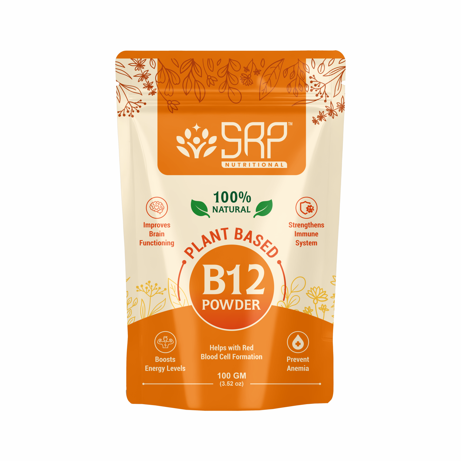 Plant-Based Vitamin B12 Powder | Natural & Vegan | SRP Nutritional