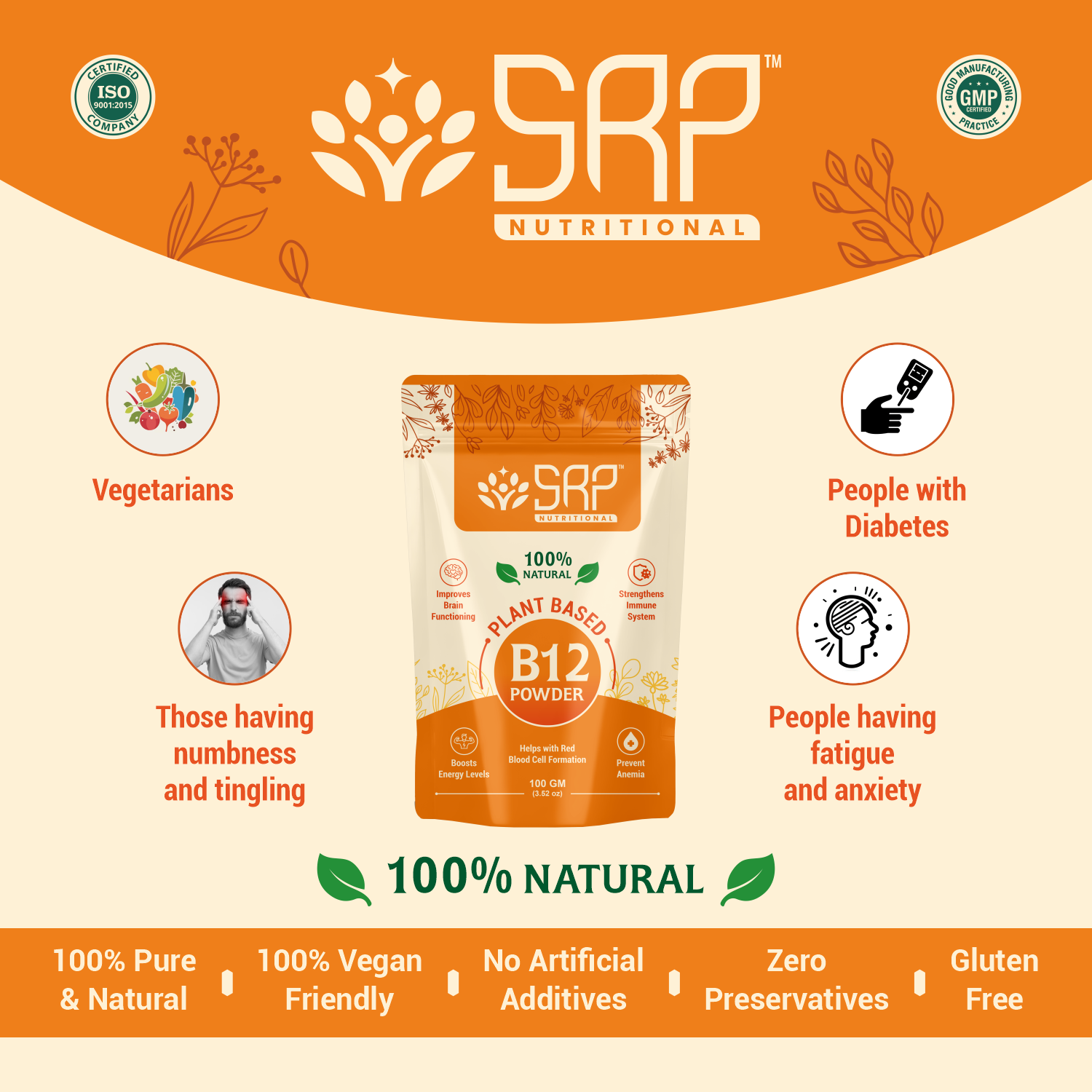 Plant-Based Vitamin B12 Powder | Natural & Vegan | SRP Nutritional - Image 6