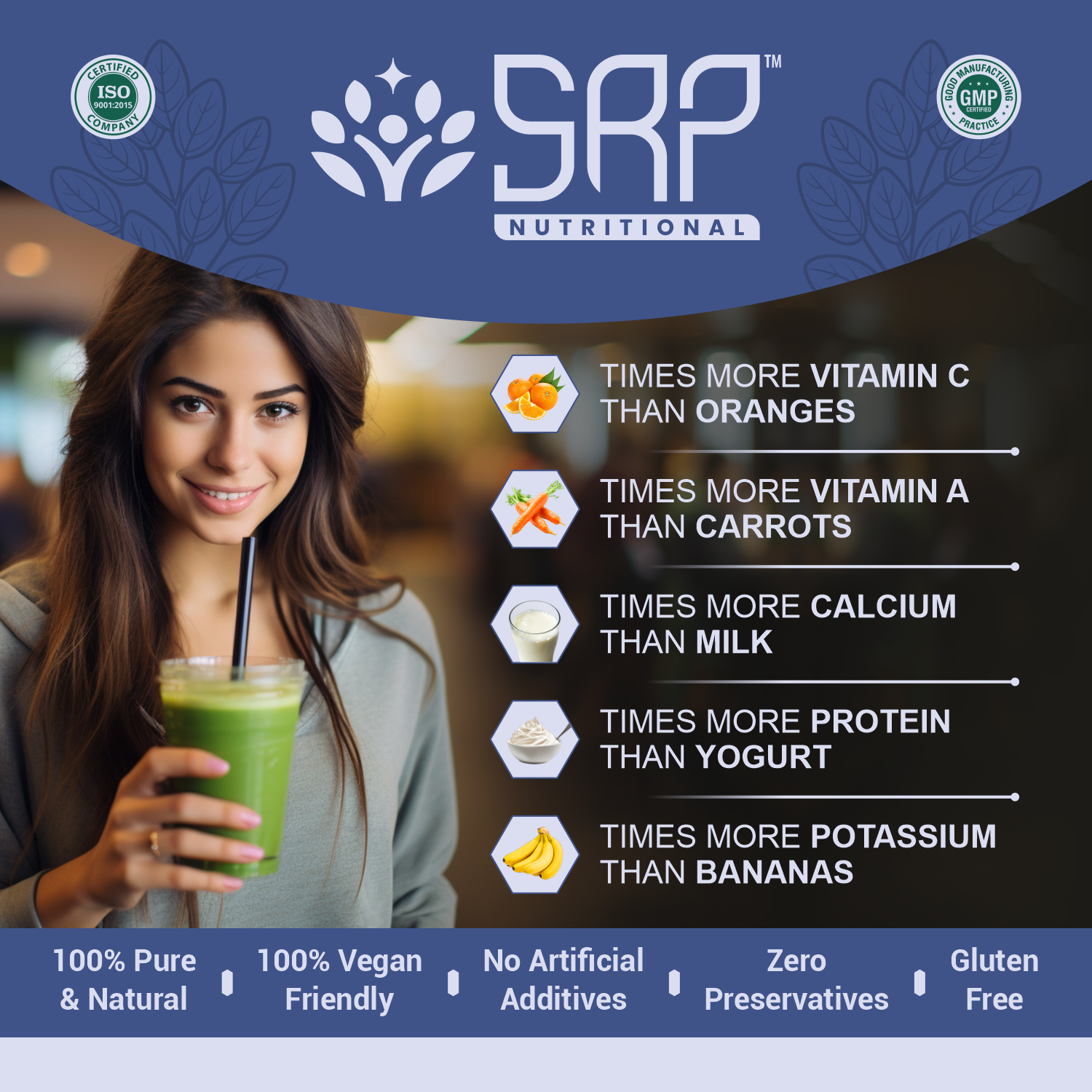 Moringa Powder | 100% Natural & Nutrient Rich | SRP Nutritional - Image 3