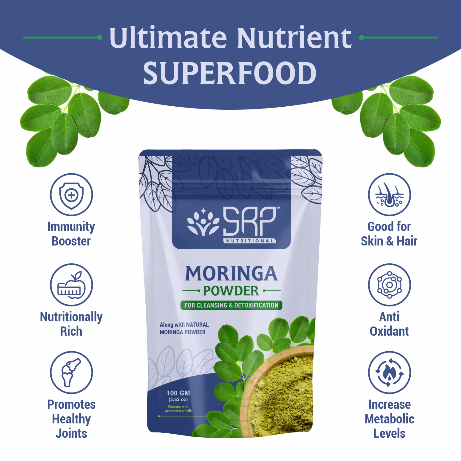Moringa Powder | 100% Natural & Nutrient Rich | SRP Nutritional - Image 6