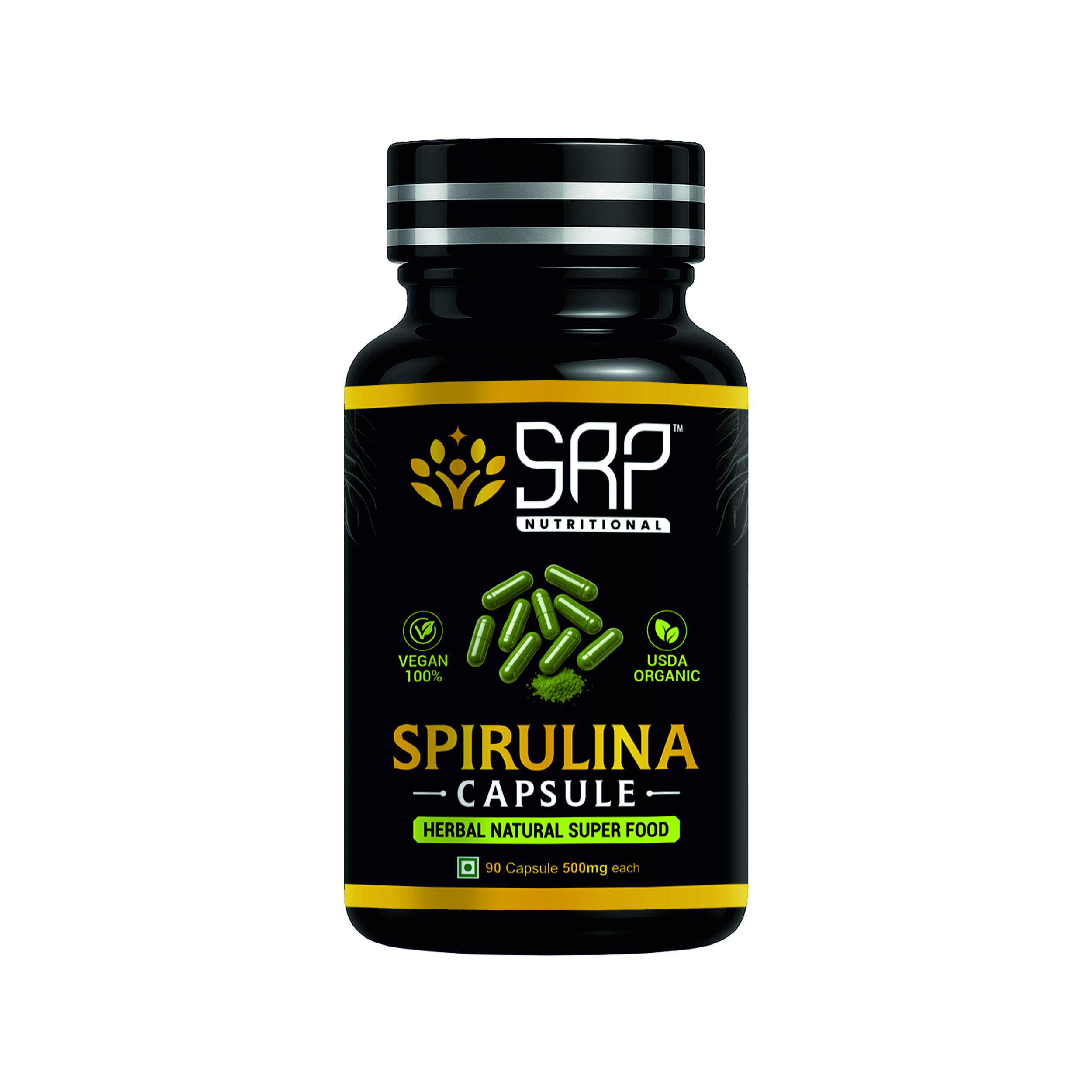 Spirulina Capsules | Original Green Superfood | SRP Nutritional