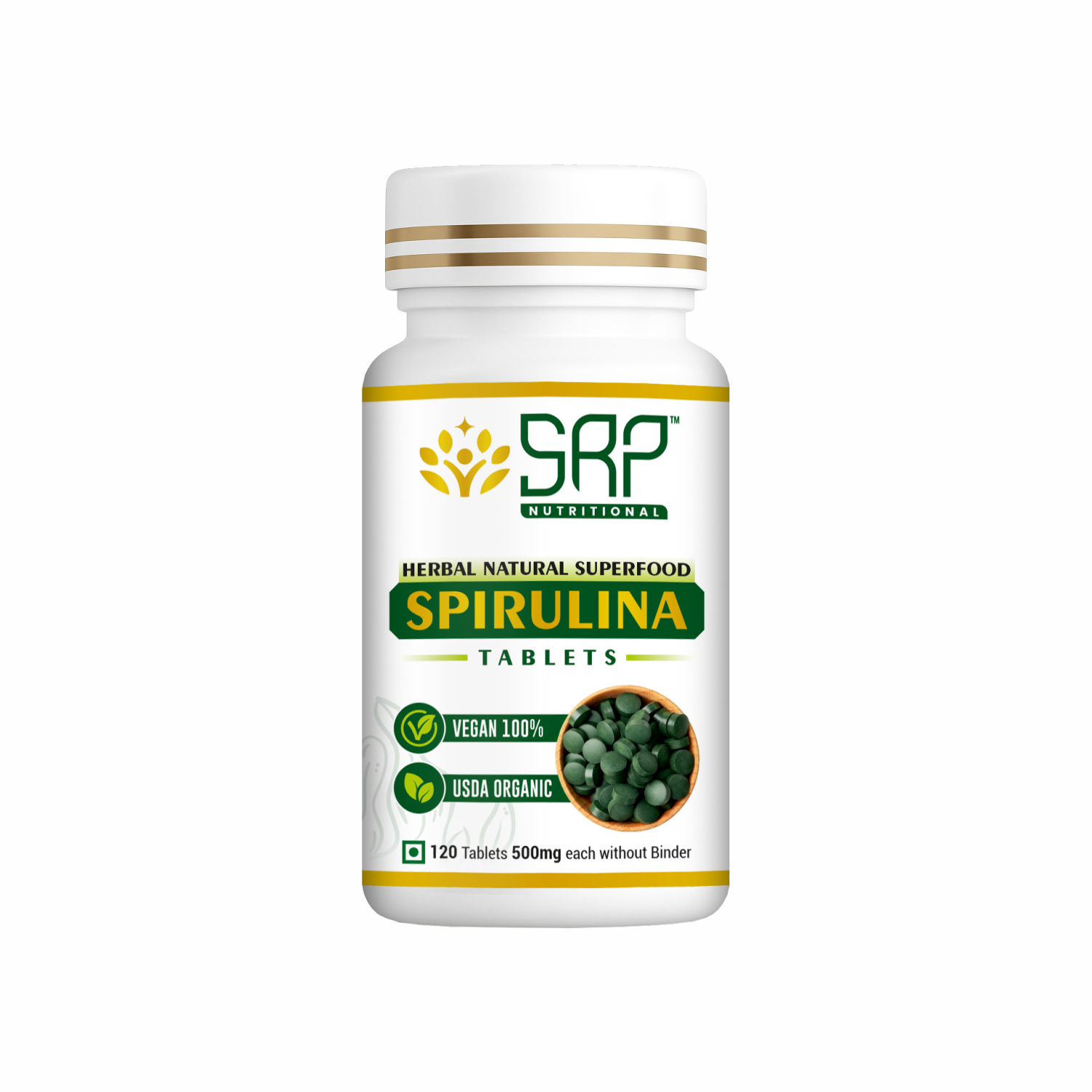 Spirulina Tablets | 100% Pure & Lab Tested | SRP Nutritional